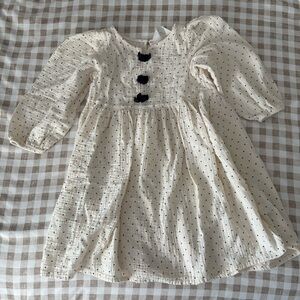 H&M polka dot bow detail dress